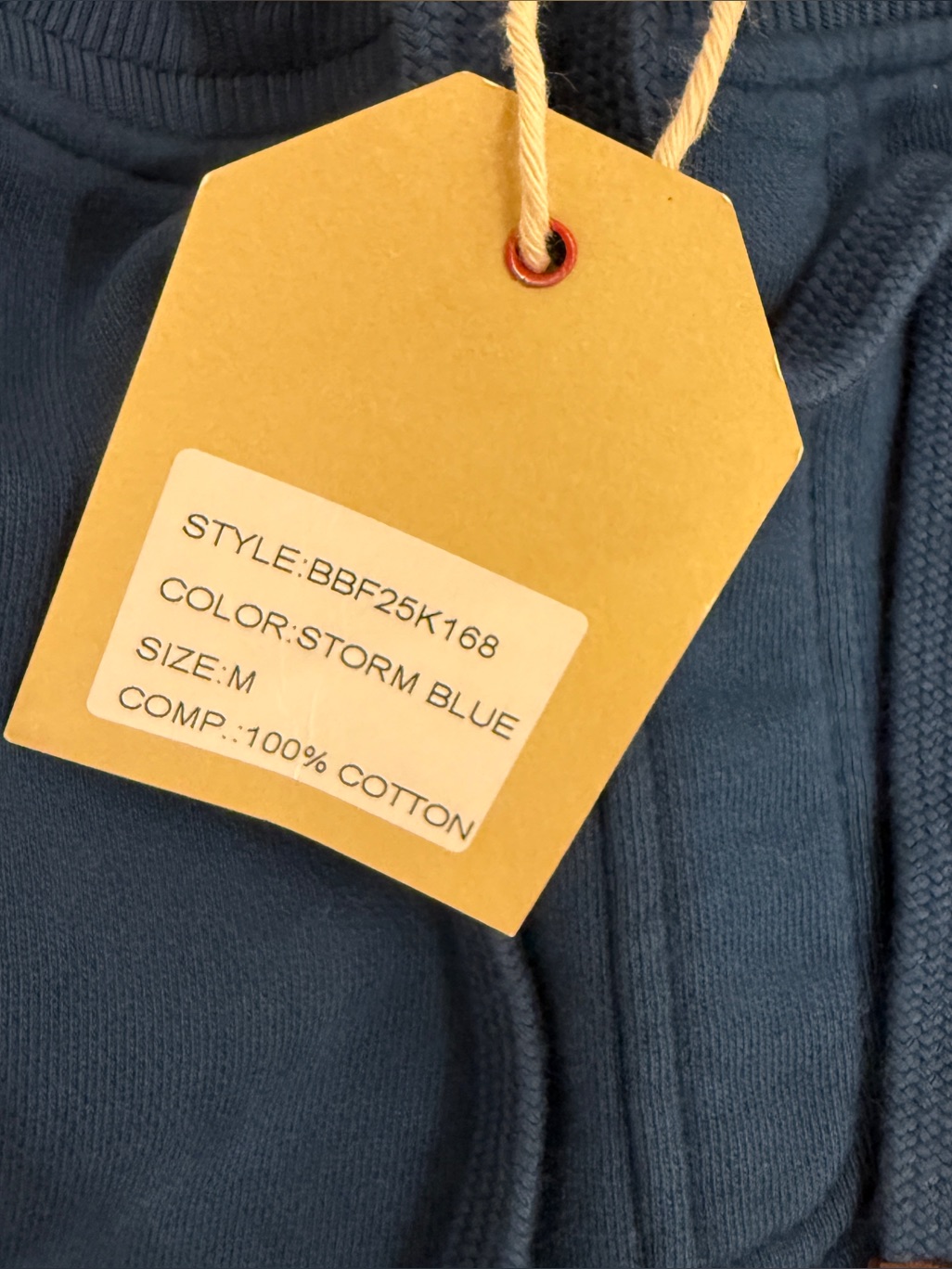 Borgo28 Men's Cotton Navy Drawstring Sweatpants — image 2 of 4
